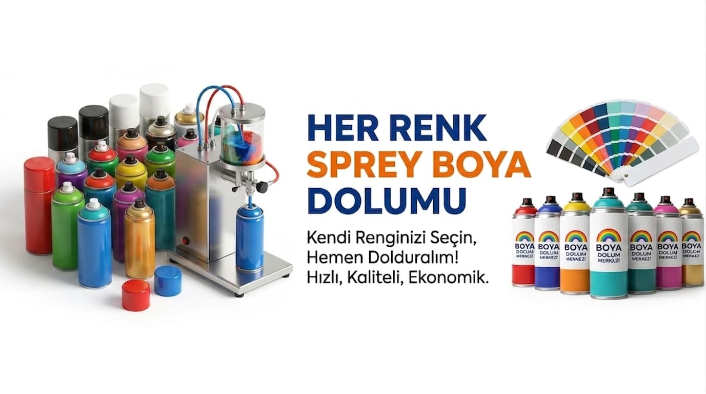 Her renk sprey boya dolumu - hızlı, kaliteli, ekonomik