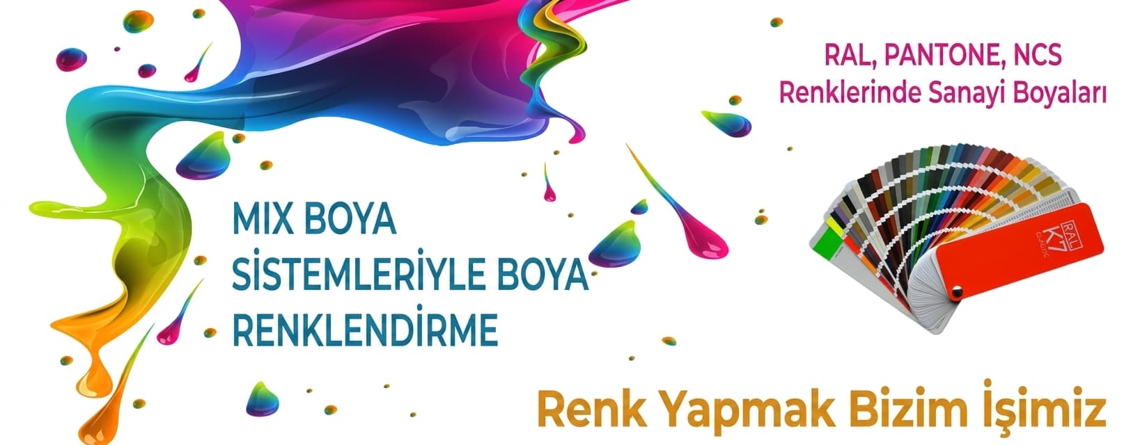 Mix boya sistemleriyle RAL Pantone NCS renk eşleme